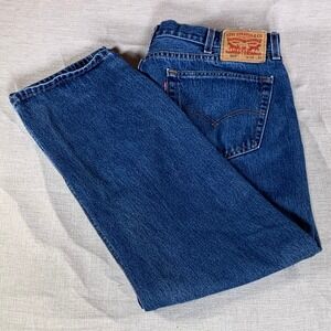 Levi Strauss 505 Jeans Mens W38 L30 See Pics Blue Straight Fit Denim Classic